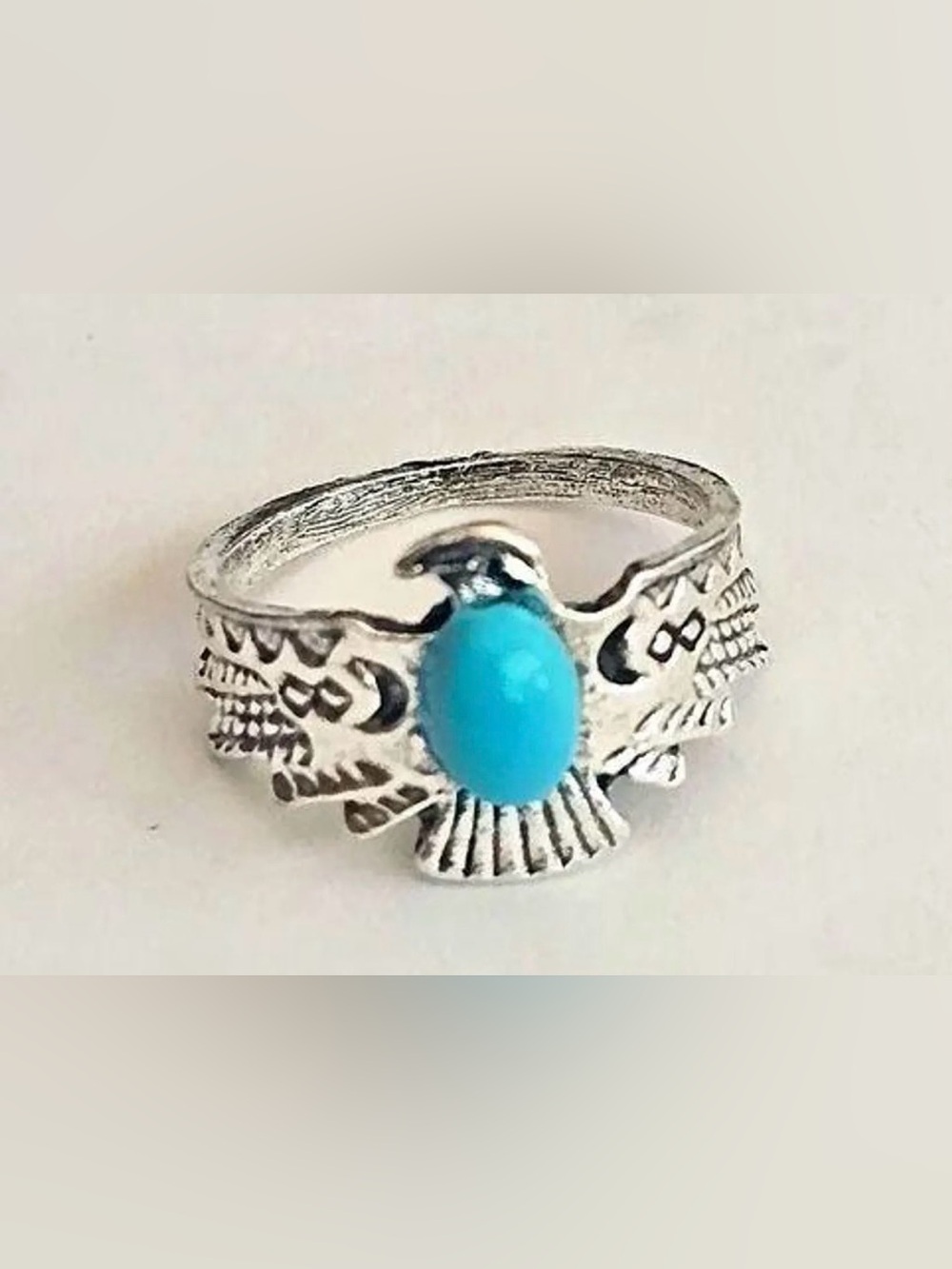 Turquoise Bohemian Style Eagle Ring